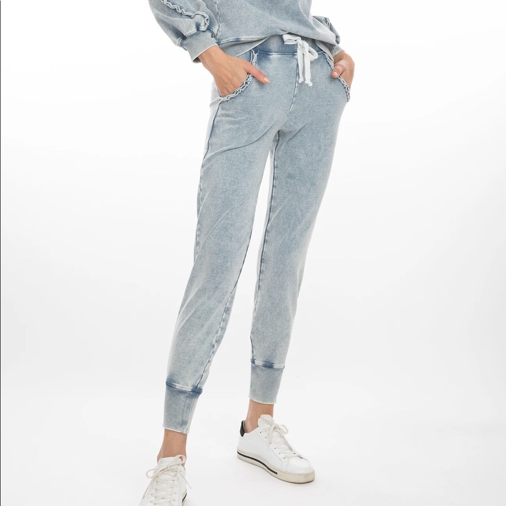 Generation Love Ruffle Denim Sweatpants.